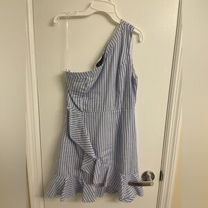 Anna Grace Blue and White Striped Garment